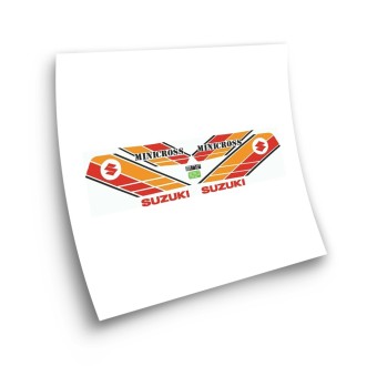 Suzuki Minicross 3 Motorbike Stickers Orange And Red - Star Sam