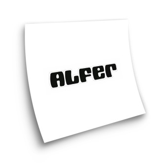 Alfer Black Logo Sticker Motorbike Stickers  - Star Sam