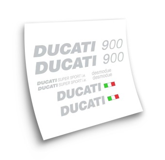 Ducati 900 Desmodue Motorrad Aufkleber Gelb Und Weib - Star Sam