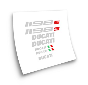 Ducati Mod 1198s black  Motorbike Sticker Red  - Star Sam