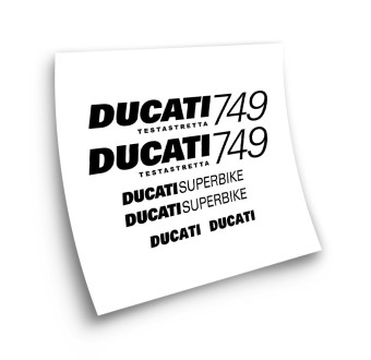 Ducati Mod 749 TESTATRETTA yallow  Motorbike Sticker Red  - Star Sam