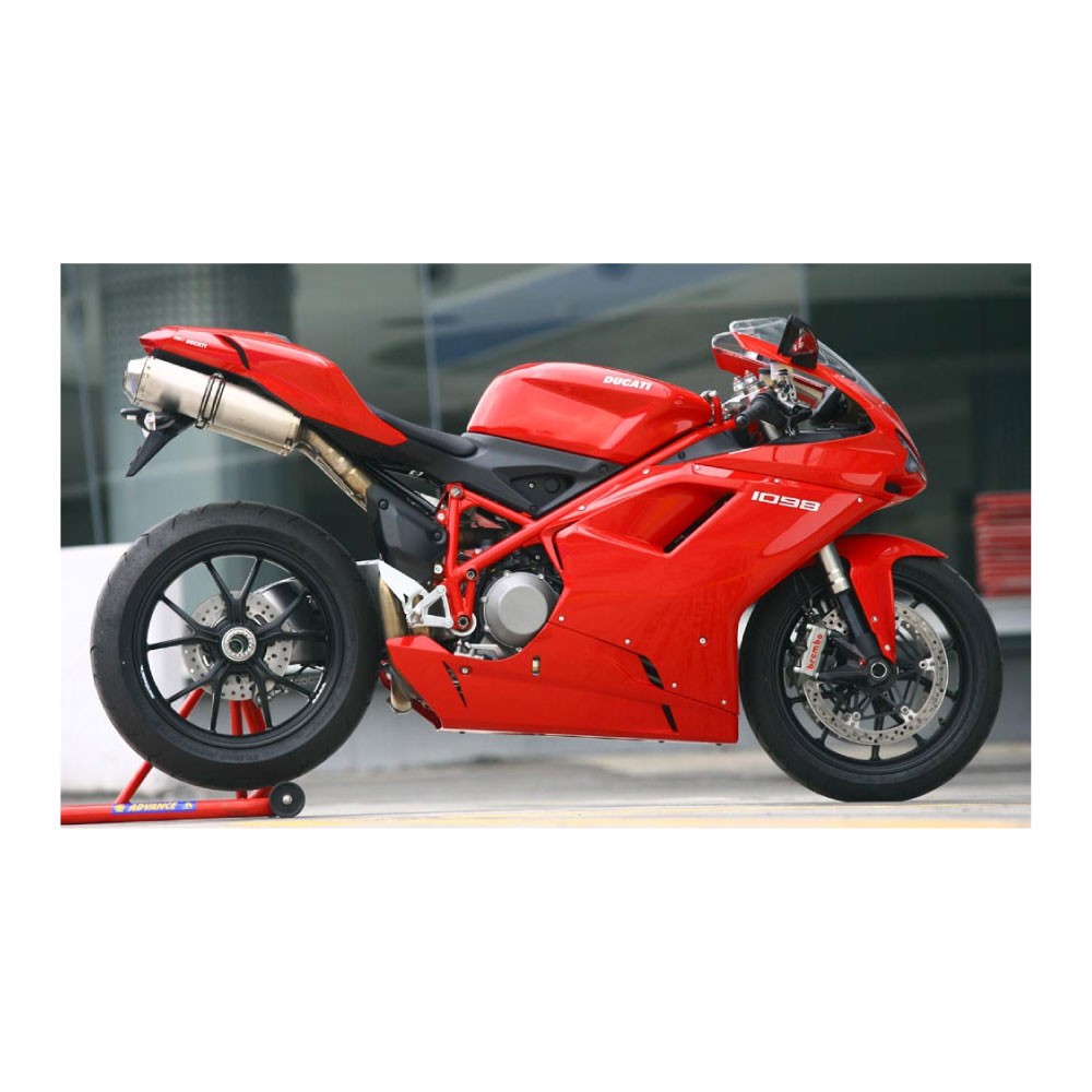 Ducati 1098  Motorrad Aufkleber  Rot - Star Sam