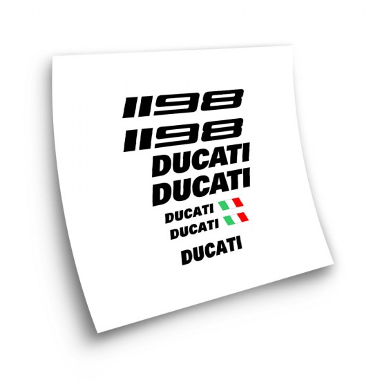 Adesivi Per Motocicletta Da Strada Ducati 1198 bianco  - Star Sam