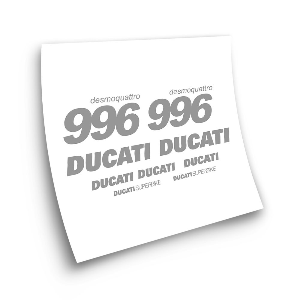 Ducati 996 DESMOQUATTRO Motorrad Aufkleber Gelb Und Weib - Star Sam