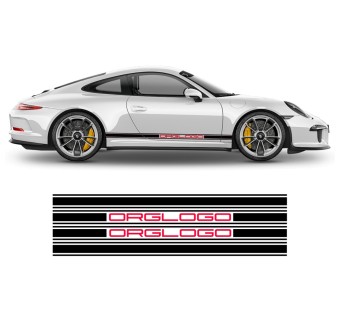 Two-tone side stripe stickers for Porsche Carrera - Star Sam