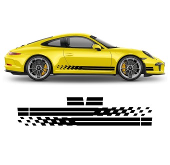 Endurance Racing Porsche Carrera side stripe kit stickers - Star Sam