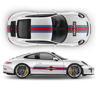 Decalcomanie Martini 15' per Porsche Carrera (1999 - 2021)-Star Sam