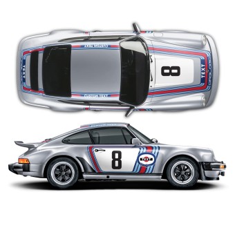 Klassische Aufkleber im Martini-Stil für Carrera 911 (930) 1975 - 1989-Star Sam