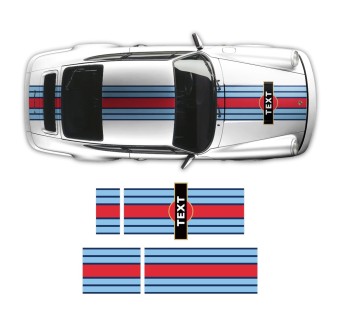 Autocollants Porsche Carrera 930/964 Martini-style-Star Sam