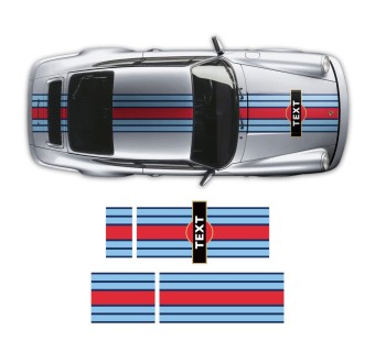 Martini-style decals for Porsche Carrera 930 / 964-Star Sam