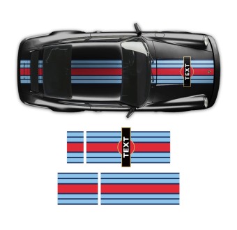 Martini-style decals for Porsche Carrera 930 / 964-Star Sam