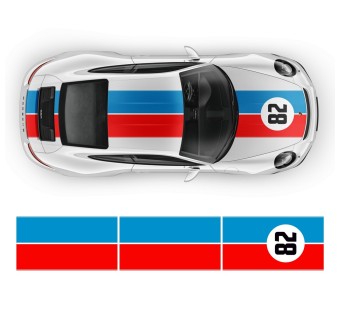 Misty style upper stripe stickers for Carrera 2005 - 2022 - Star Sam