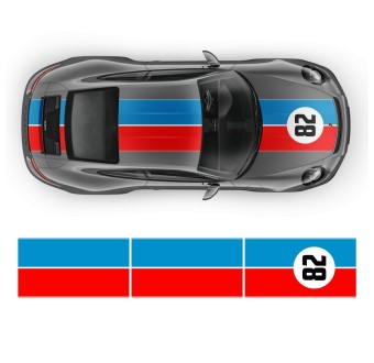 Misty style upper stripe stickers for Carrera 2005 - 2022 - Star Sam