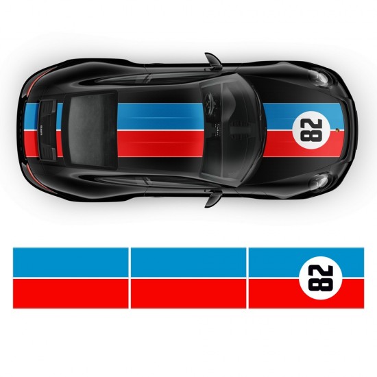 Misty style upper stripe stickers for Carrera 2005 - 2022 - Star Sam