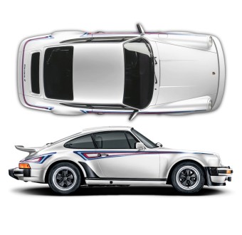 Vinylové bočné pruhy z edície Martini pre Porsche 930 - Star sam