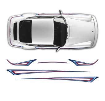 Martini edition vinyl side stripes for Porsche 930 - Star sam