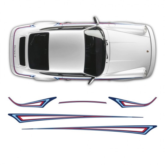 Martini edition vinyl side stripes for Porsche 930 - Star sam