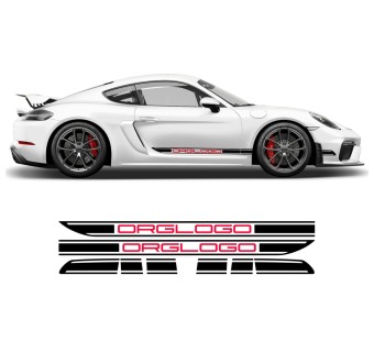 side stripe stickers kit Racing Two Colours Cayman/Boxster 2005 - 2020 - Star Sam