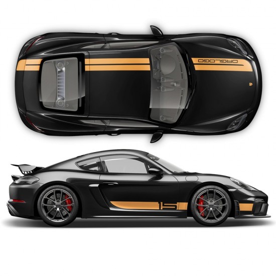 kit automóvel riscas Sport Cup Edition Porsche Cayman/Boxster 2005 - 2020  - Star Sam