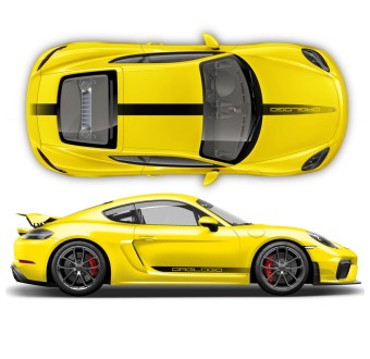 Zestaw naklejek faded Racing Stripe dla Cayman / Boxster 2005 - 2019 - Star Sam