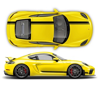 Asymmetrical decals for Cayman / Boxster 2005 - 2018-Star Sam