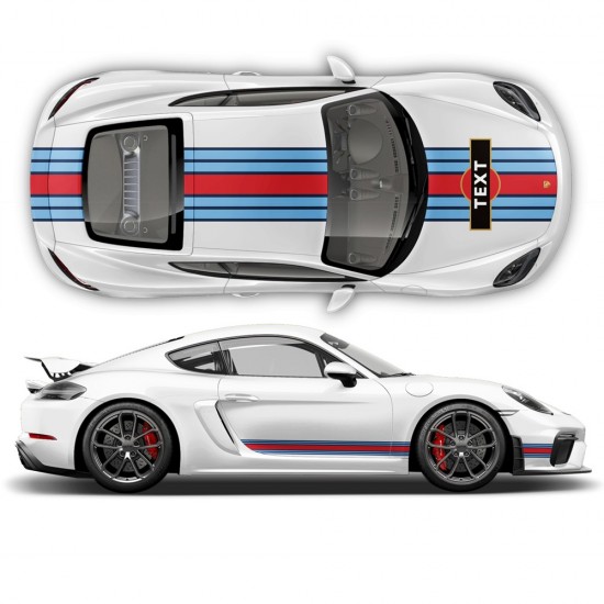 Decalcomanie stile Martini per Cayman / Boxster-Star Sam