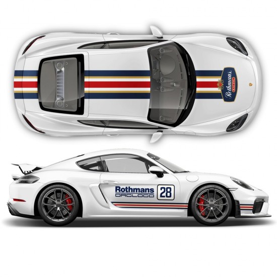 Rothmans 28 Aufkleber für Cayman/Boxster-Star Sam