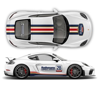 Rothman pruhované vinyly pre Cayman / Boxster-Star Sam