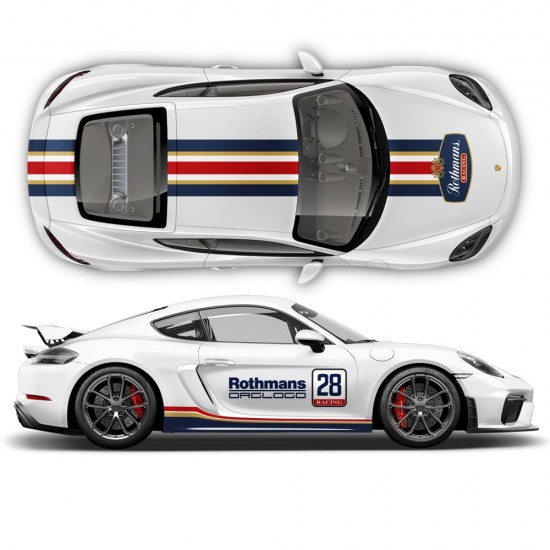 Rothman pruhované vinyly pre Cayman / Boxster-Star Sam