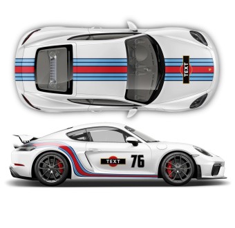 Vinilos kit martini para Porsche Cayman personalizáveis - Star Sam