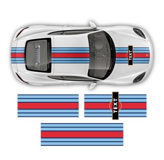 Kit di vinili martini per Porsche Cayman personalizzabili - Star Sam