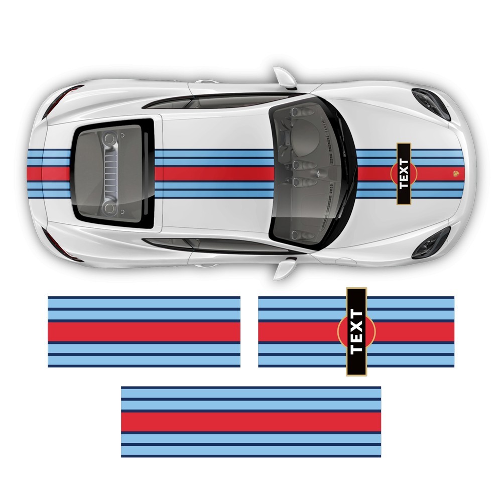 Kit di vinili martini per Porsche Cayman personalizzabili - Star Sam