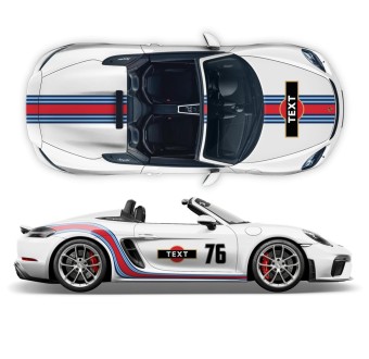 Adesivi auto Martini curvi Spyder-Star Sam