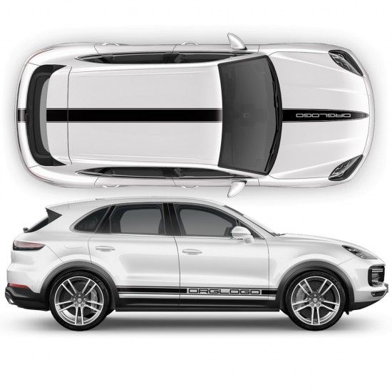 Autocollants unicolores pour Porsche Cayenne / Macan-Star sam