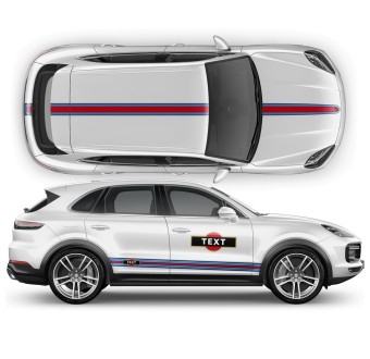 Martini-style fine vinyls for Porsche Cayenne-Star Sam