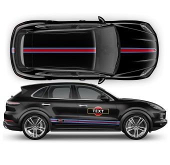 Martini-style fine vinyls for Porsche Cayenne-Star Sam