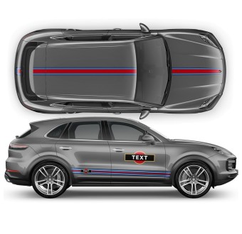 Martini-style fine vinyls for Porsche Cayenne-Star Sam