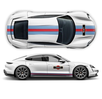 19' Martini style decals for Porsche Taycan-Star Sam