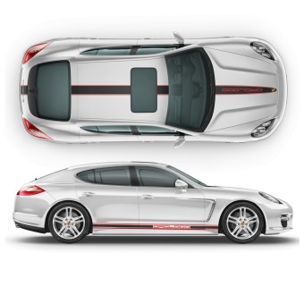 Bicolor stripe decals for Porsche Panamera-Star Sam