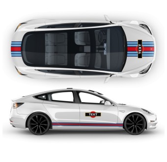 2019 Tesla Martini Streifenkit Aufkleber - Star Sam