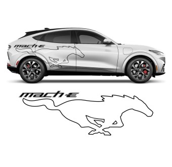 Pony Mustang MACH Side Stickers - E-Star Sam