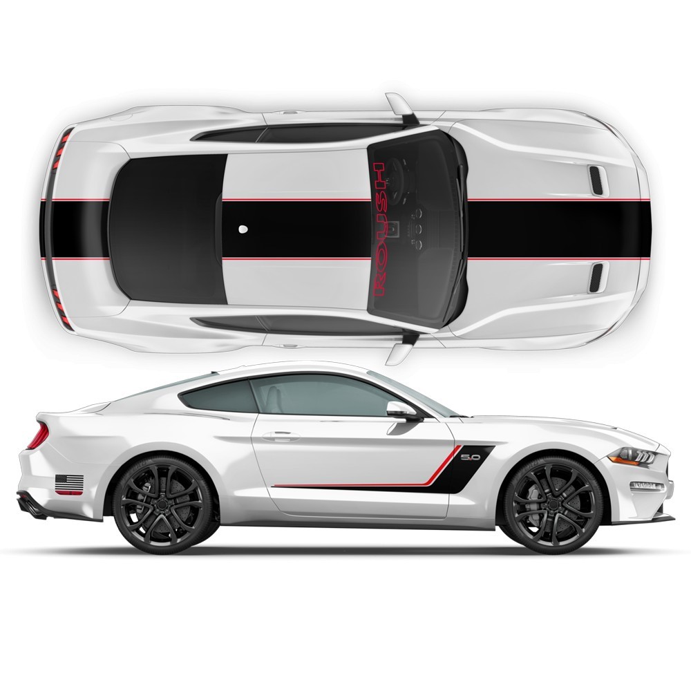 Nálepky Roush Stage3 Racing Kit pre Mustang 2015 - 2019-Star Sam