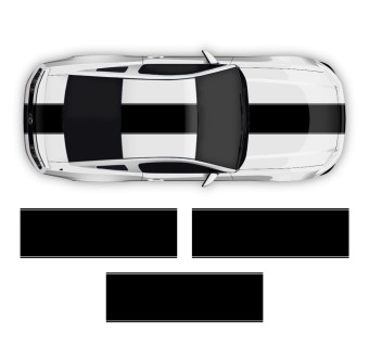 Autocolantes Mustang Top Stripes 2005 - 2014-Star Sam