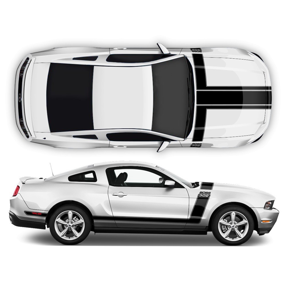 BOSS 302 Ford Mustang 2012 - 2014 pruhované obtlačky-Star Sam