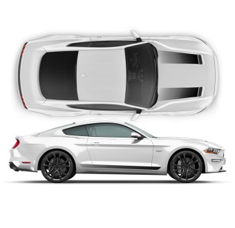 Vinili Faded Stripes 55° Edizione Ford Mustang 2019 - 2020-Star Sam