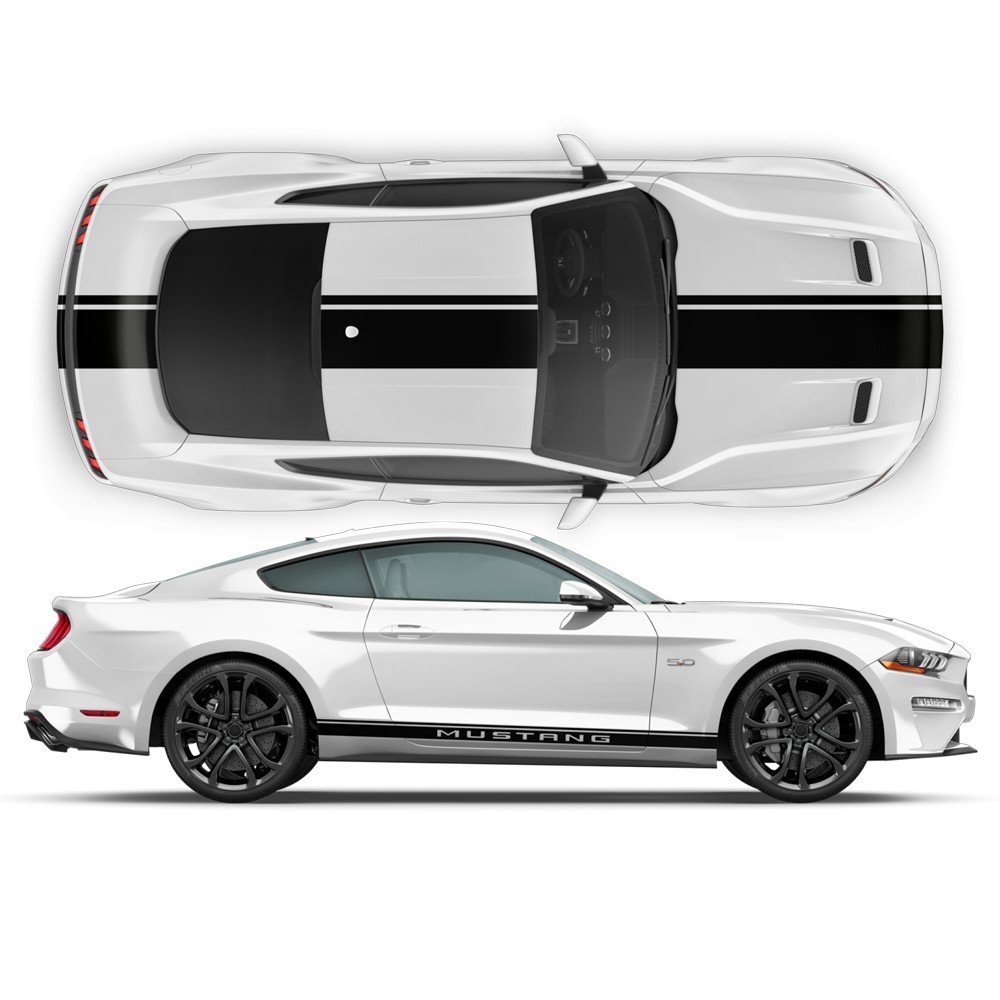 Sticker Voiture Mustang - Autocollant Voiture Mustang