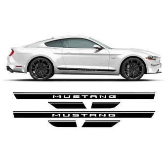 Ford Mustang 2015 - 2022 Seitenstreifen Aufkleber-Star Sam