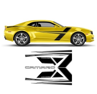 Chevrolet Camaro 2010 - 2015  Vinili con grafica laterale Star Sam