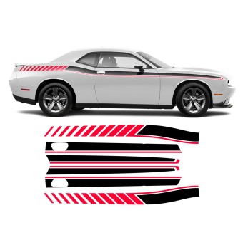 Dodge Challenger 11-20 deux couleurs bandes latérales -star sam