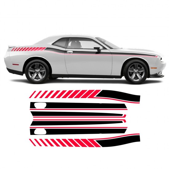 Dodge Challenger 11-20 two-color side stripes vinyls-star sam